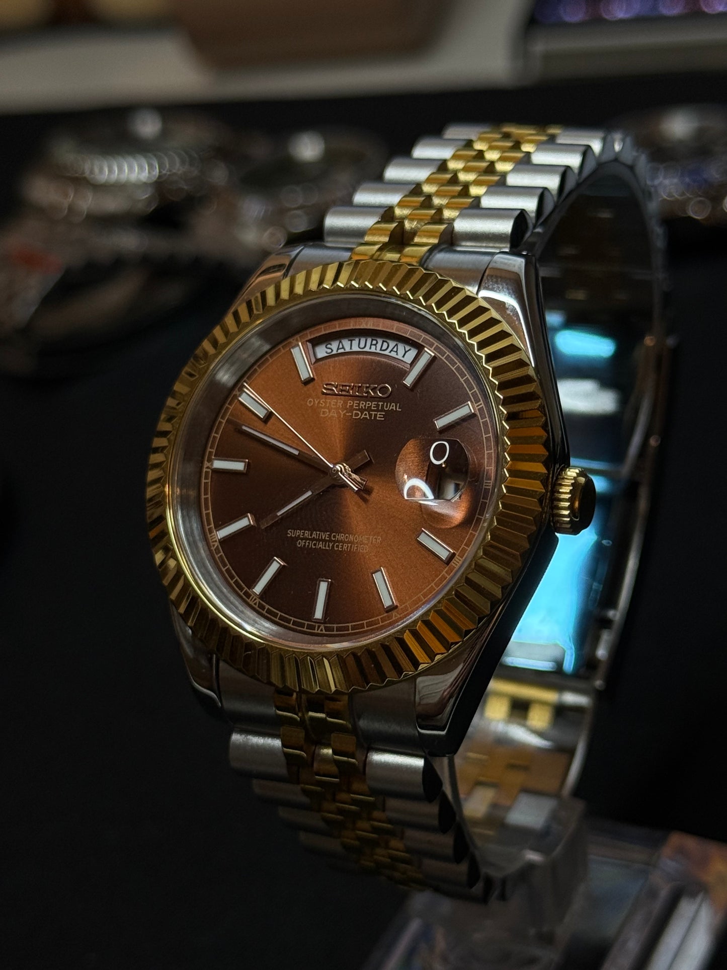 Seiko Chocolate Day-Date 40mm